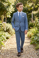 Boys Light Blue Pinstripe 2-piece Suit