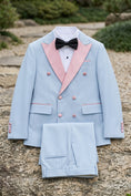 Load image into Gallery viewer, Boys Light Blue Tuxedo 2-piece Suit
