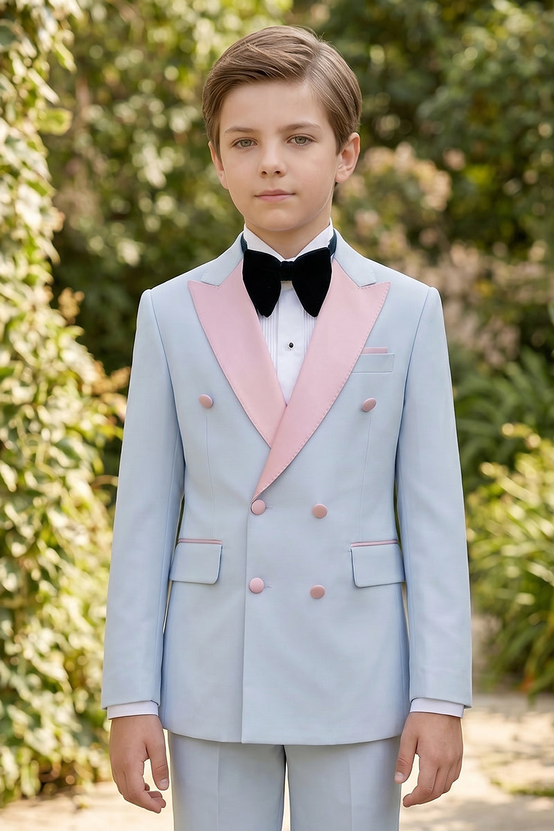 Boys Light Blue Tuxedo 2-piece Suit