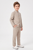 Load image into Gallery viewer, Oatmeal-Colored Cotton-Linen Single-Breasted 2-Piece Suit
