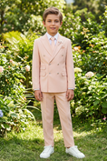 Gallery viewerに画像を読み込む, Light Pink Serge-Blend Double-Breasted 2-Piece Suit
