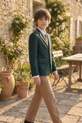 Load image into Gallery viewer, Green Serge-Blend 3-Piece Suit
