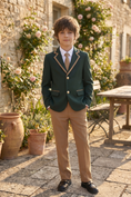 Load image into Gallery viewer, Green Serge-Blend 3-Piece Suit
