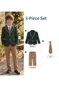 Load image into Gallery viewer, Green Serge-Blend 3-Piece Suit
