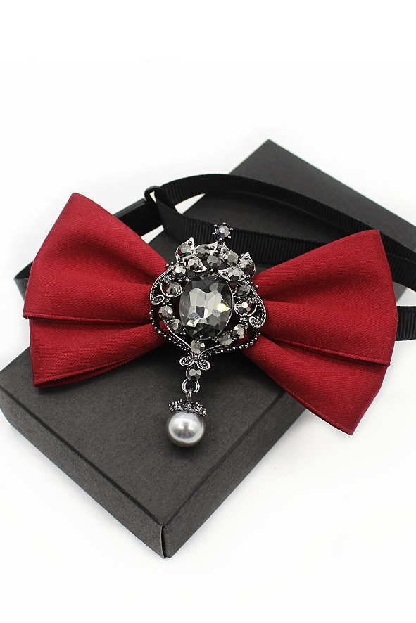 Diamond Brooch and Bow Tie (Unisex)