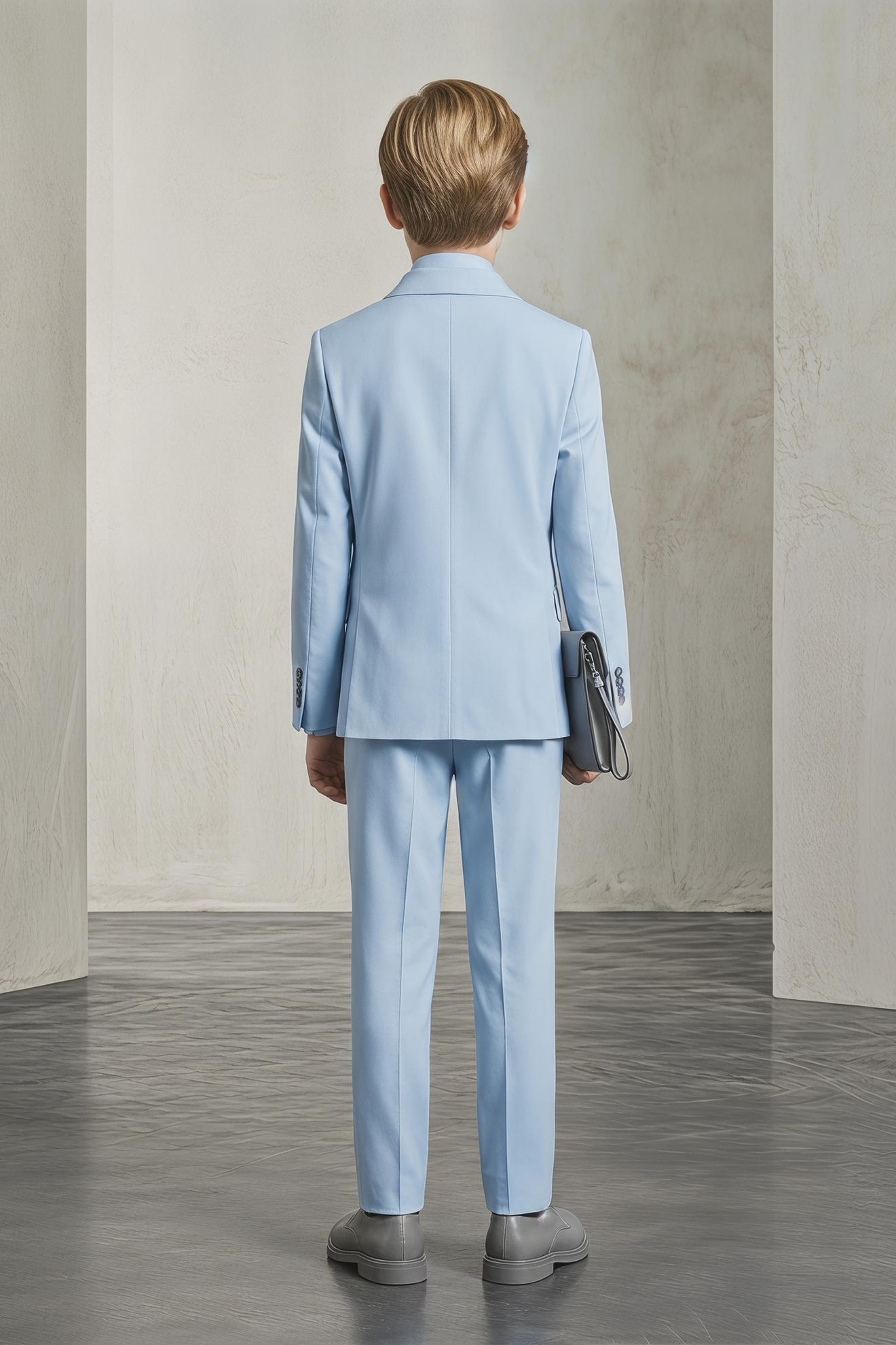 Sky Blue Double-Breasted 2-Piece Suit