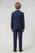 Load image into Gallery viewer, Dark Blue Velvet Double-Breasted 2-Piece Suit
