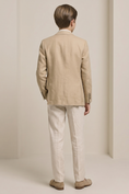 Load image into Gallery viewer, Light Khaki And Beige Cotton-Linen 2-Piece Suit
