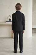 Load image into Gallery viewer, Black Serge Double-Breasted 2-Piece Suit
