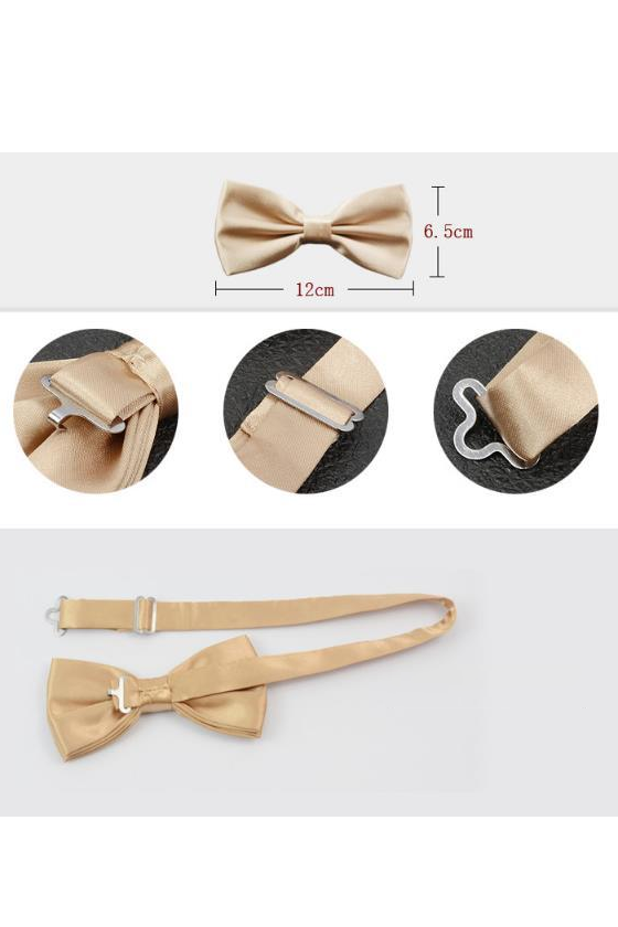 Satin Double Layer Simple and Exquisite Boys' Bow Tie