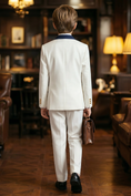 Load image into Gallery viewer, White And Blue Serge Double-Breasted 2-Piece Suit
