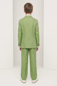 Load image into Gallery viewer, Apple-Green Linen-Blend Double-Breasted 2-Piece Suit
