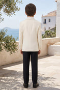 Gallery viewerに画像を読み込む, Boys Ivory Shawl Lapel Tuxedo with Black Trousers 2-Piece Suit
