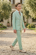 Bild in Galerie-Betrachter laden, Boys Mint Green Double-Breasted 2-Piece Suit
