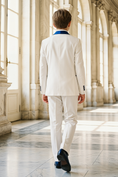 Load image into Gallery viewer, White And Blue Single-Breasted 2-Piece Suit
