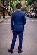 Bild in Galerie-Betrachter laden, Navy Blue And White Serge 3-Piece Suit
