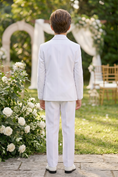 Load image into Gallery viewer, White And Light Blue Serge 3-Piece Suit
