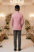 Charger l'image dans la visionneuse de la galerie, Pink And Black-Grey Cotton-Linen 2-Piece Suit
