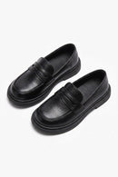 Boys Classic Black Penny Loafers for Weddings & Formal Events
