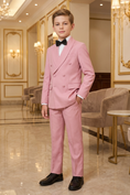 Load image into Gallery viewer, Pink Serge Double-Breasted 2-Piece Suit
