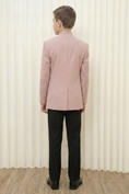 Load image into Gallery viewer, Pink And Black Cotton Linen Round Neck 2-Piece Suit
