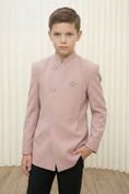 Load image into Gallery viewer, Pink And Black Cotton Linen Round Neck 2-Piece Suit
