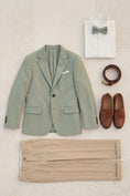 Bild in Galerie-Betrachter laden, Boys Sage Green Blazer with Khaki Trousers 2-Piece Suit
