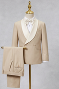 Load image into Gallery viewer, Light Khaki and White Double-Breasted 2-Piece Suit
