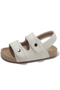 Bild in Galerie-Betrachter laden, Boys Khaki Leather Blend Soft Sole Birkenstock Style Velcro Kids Sandals
