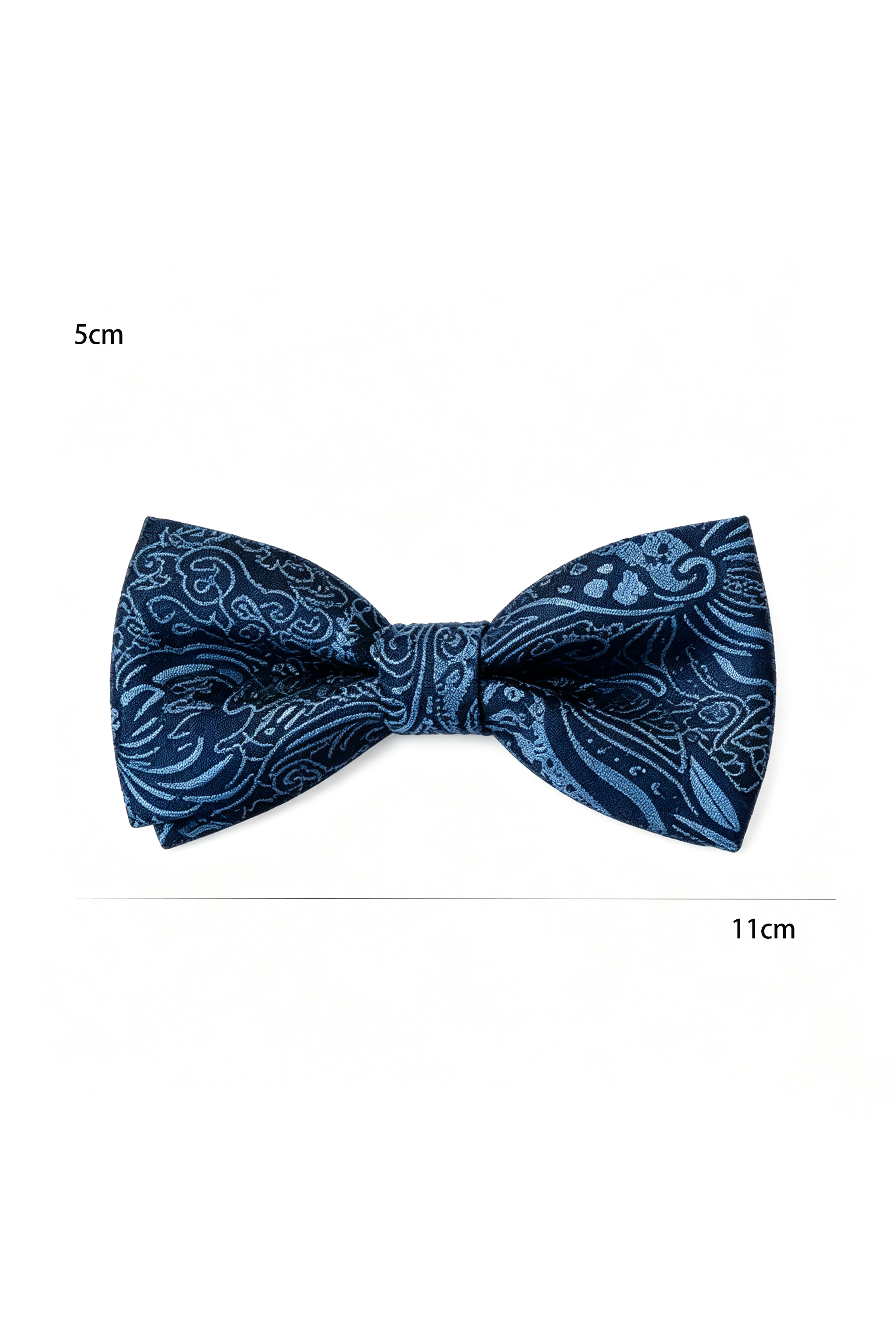 Dark Navy Paisley Jacquard Bow Tie