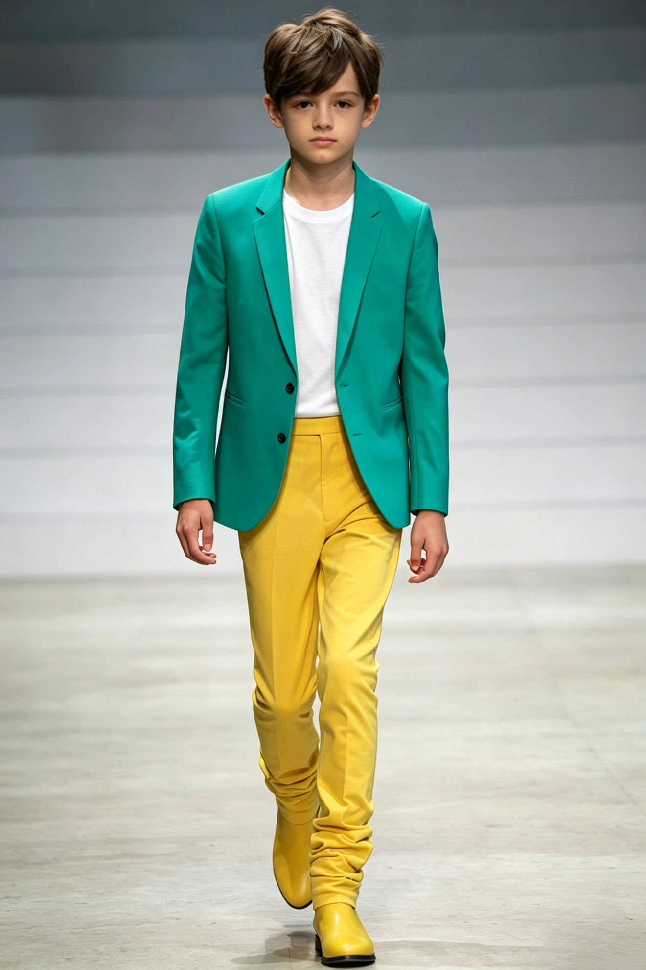 Emerald Green Twill Blend Single Breasted Tailored Suit Blazer