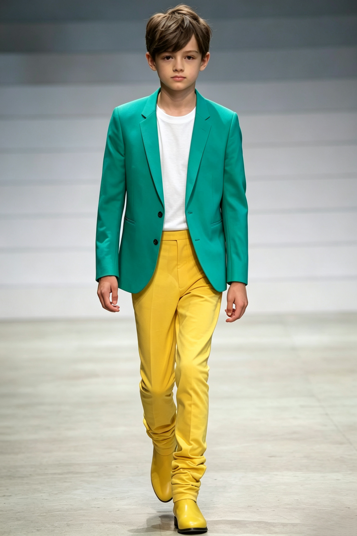 Emerald Green Twill Blend Single Breasted Tailored Suit Blazer