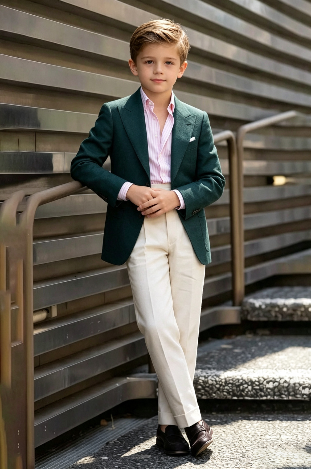 Forest Green Single Breasted Serge-Blend 2-Piece Suit