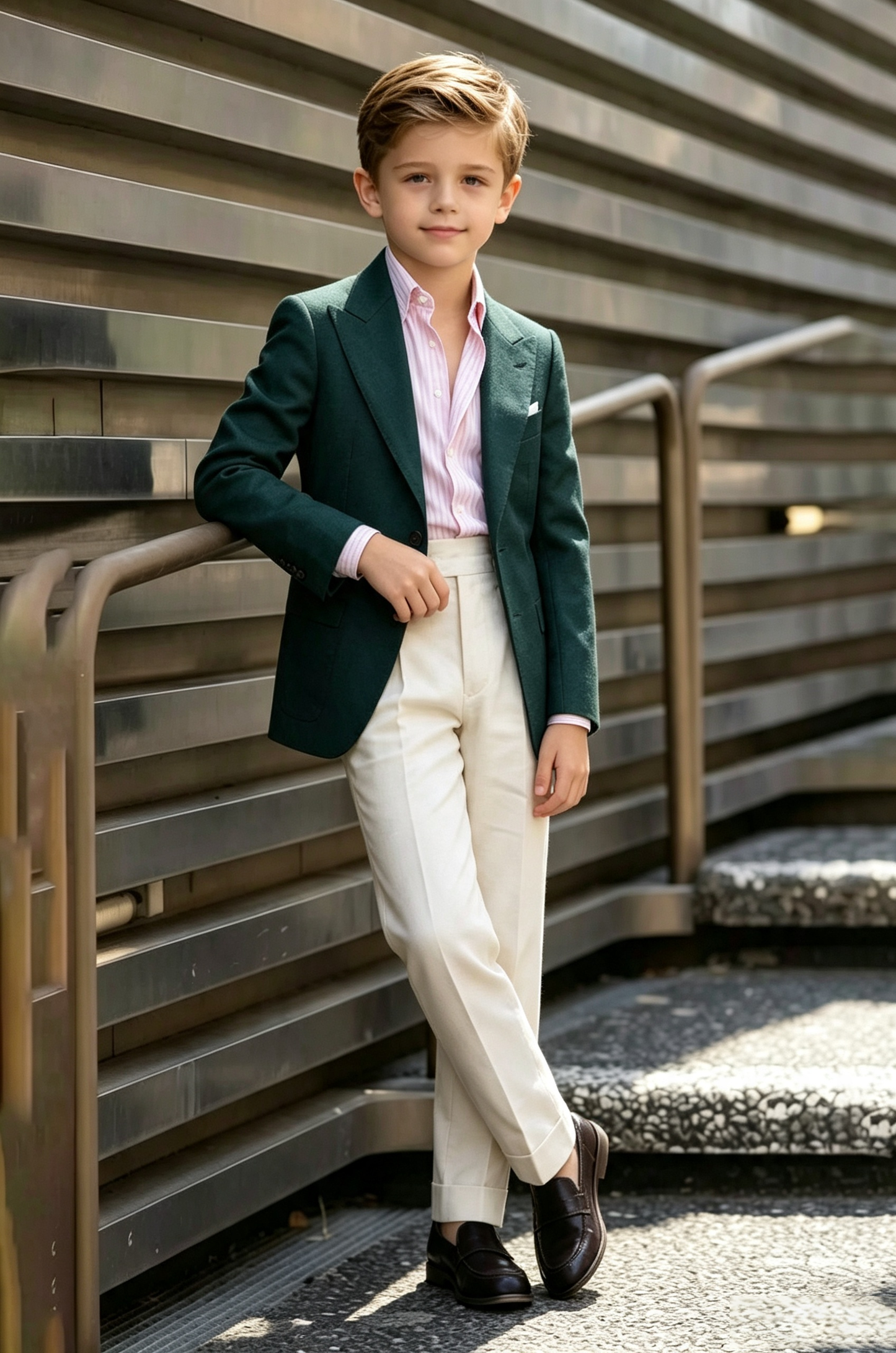 Forest Green Single Breasted Serge-Blend 2-Piece Suit