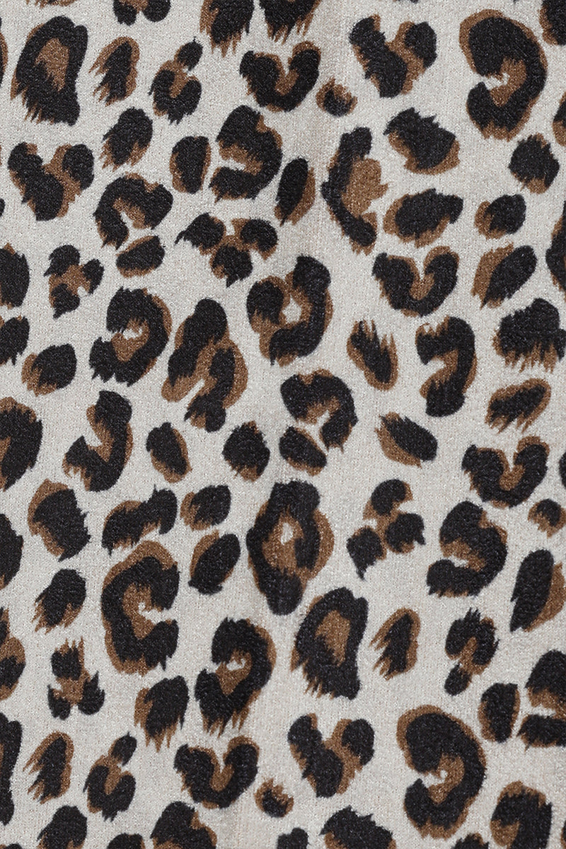 Men's Off-white Leopard Print Single-breasted 2-piece Suit