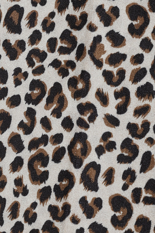 Men's Off-white Leopard Print Single-breasted 2-piece Suit