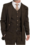 Bild in Galerie-Betrachter laden, Mens Suit 3 Pieces Formal Tweed Herringbone Dress Suit Notch Lapel Dress
