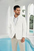 Cargar la imagen en la vista de la galería, Seersucker Striped Men's Summer Blazer
