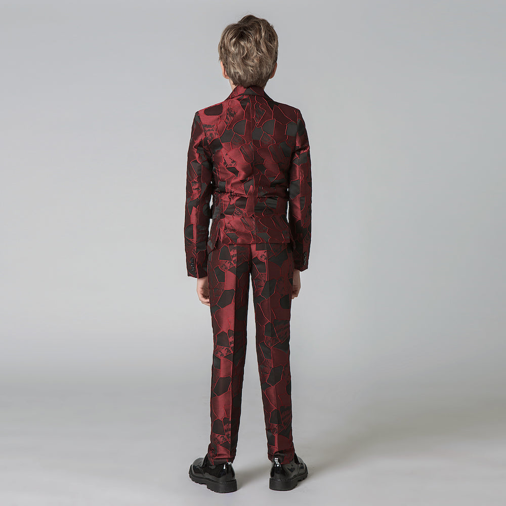 Unique Design Slim Fit Modern 5 Piece Boys Suits