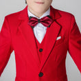 Cargar la imagen en la vista de la galería, Red Kid Boys Formal Classic Suits Set 5 Piece Boys Suits
