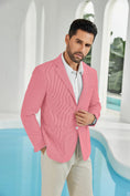 Charger l'image dans la visionneuse de la galerie, Seersucker Striped Men's Summer Blazer
