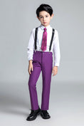 Load image into Gallery viewer, Purple Kid Boys Classic 5 Piece Boys Suits
