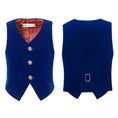 Cargar la imagen en la vista de la galería, Royal Blue Velvet 3 Piece Boy's Formal Boys Suits With Jacket Vest Pants
