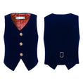 Charger l'image dans la visionneuse de la galerie, Navy Velvet 2 Piece Kids Boys' Vest and Pants Dress Suits Set
