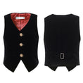 Load image into Gallery viewer, Black Velvet 2 Piece Kids Boys' Vest and Pants Dress Suits Set
