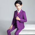 Load image into Gallery viewer, Purple Kid Boys Classic 5 Piece Boys Suits
