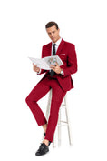 Bild in Galerie-Betrachter laden, Two Button Wedding 2 Pieces Men's Suits Jacket+Pants
