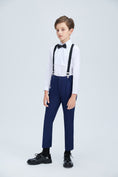 Load image into Gallery viewer, Navy Kid Formal Classic 5 Piece Boys Suits
