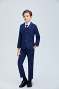 Charger l'image dans la visionneuse de la galerie, Navy Kid Formal Classic 5 Piece Boys Suits
