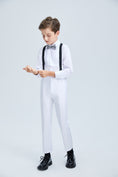 Cargar la imagen en la vista de la galería, White Tuxedo 5 Piece Boys Suits
